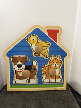 Melissa & Doug Animals Jumbo Knob Wooden Puzzles Set